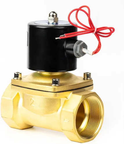 Vista 22 de U.S. Solid 1" válvula electromagnética eléctrica de latón 110V CA normalmente cerrada aire no potable aceite de agua diesel