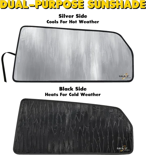 Vista 6 de Parasol para ventana lateral trasera de 2ª fila (2 piezas) para Dodge Grand Caravan 2011, 2012, 2013, 2014, 2015, 2016, 2017, 2018, 2019, 2020