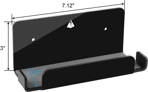 Vista 2 de TXEsign Floating Wall Mount for Nintendo Switch, Black, 7.12"L x 3"W x 2.5"H