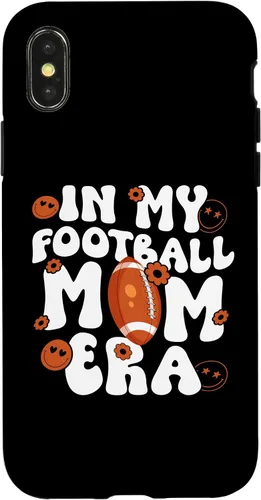 Vista 4 de Funda para iPhone 14 Groovy In My Football Mom Era Funny Football Mama Boys Girls