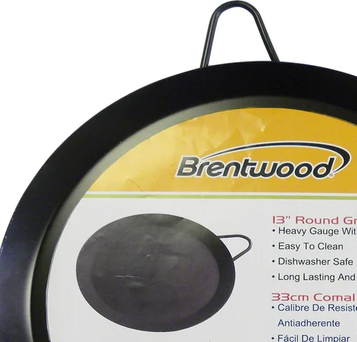 Vista 3 de Brentwood Appliances SS-BW-BCM-33 BCM-33 - Plancha redonda (13.0 in), color negro