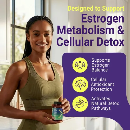 Vista 3 de DIM SGS+ Suplemento de 150 mg para mujeres y hombres - Apoya niveles hormonales saludables, estrógeno, metabolismo, desintoxicación - Semilla