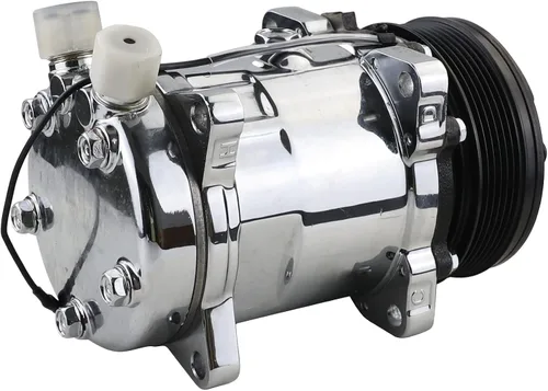 Vista 4 de Compresor universal del A/C con la correa serpentina del embrague de 6PK SD 508 5H14 R134A cromo