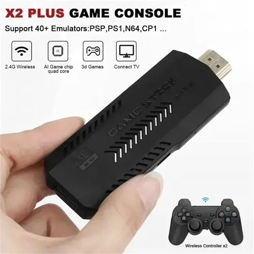 Vista 4 de DHKUYR Game Stick 256G 4K HD Video Game Console Double Wireless 2.4G Controller Retro Console
