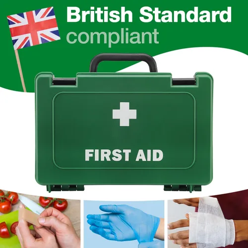 Vista 3 de Safety First Aid Kit de primeros auxilios de economía grupal BS 8599 obediente, pequeño totalmente abastecido Fully-Stocked Workplace Kit