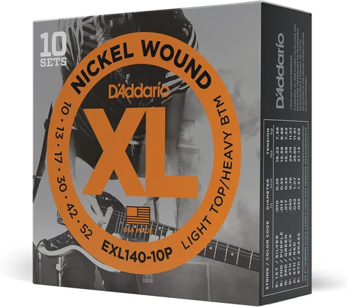 Vista 57 de D'Addario XL EXL157 - Cuerdas de níquel para guitarra eléctrica de 6 cuerdas, entonación perfecta, sensación consistente, durabilidad fiable
