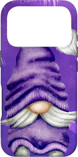 Vista 30 de Cute Gnome Graphic for Gardener and Spring and Summer Purple Case for iPhone 17