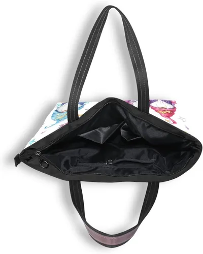 Vista 5 de Magic Gnomes - Bolsa de hombro con estrellas, con asa superior, para mujer, trabajo, escuela, viajes