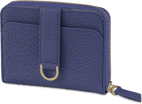 Vista 14 de Vaultskin Cartera pequeña para mujer, tarjetero de cuero con bloqueo RFID con bolsillo para monedas con cremallera, bolsillo para efectivo