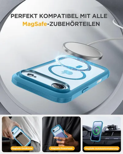 Vista 443 de Miracase Serie de vidrio para iPhone 11 de 6.1 pulgadas, funda protectora de cuerpo completo resistente mejorada con protector de pantalla de vidrio