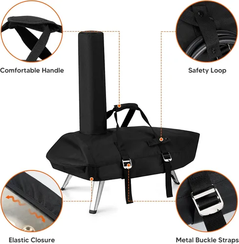 Vista 3 de Onlyfire Chef Funda protectora para horno de pizza Ooni Karu 12, para horno de pizza al aire libre, resistente, impermeable, resistente a