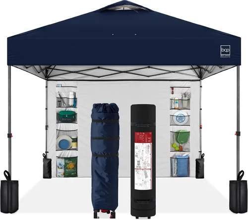 Vista 49 de Best Choice Products Carpa Toldo Desplegable de 10x10 pies para Instalación de 1 Persona, Refugio Portátil Instantáneo con Botón de 1 Toque