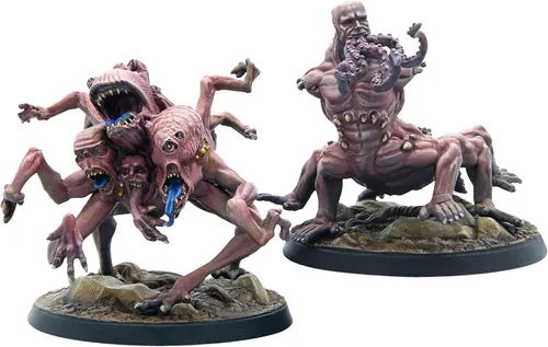 Vista 2 de Modiphius: Fallout: Wasteland Warfare: Super Mutants - Centaurs - 2 Figuras, Ola Forjada en Fuego, Miniaturas de Resina Multiparte de 32 mm Sin