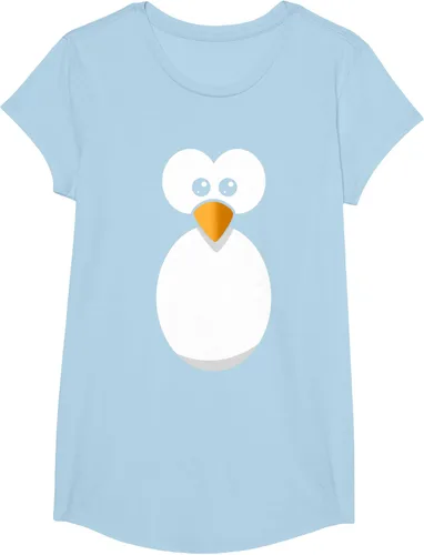 Vista 15 de Camiseta divertida con diseño de cara de pingüino o disfraz fácil, color negro, talla S