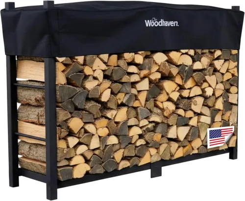 Vista 12 de Woodhaven Estante para leña de 8 pies – Fabricado en EE.UU. – Estante de almacenamiento de madera elevado de 1/2 cuerda – Mantiene la madera seca