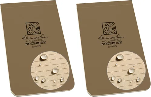 Vista 11 de Rite in the Rain Cuaderno encuadernado superior resistente a la intemperie, 3.25" x 5.25", cubierta negra (No. 778)