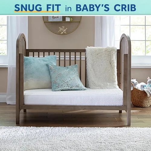 Vista 4 de Sealy OptiCool - Colchón prémium para cuna de bebé y cama infantil, colchón hipoalergénico y transpirable, colchón de espuma viscoelástica