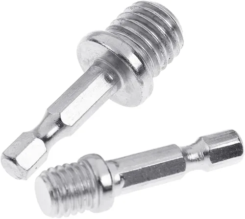 Vista 6 de 2 unids/set adaptador de taladro hexagonal M10+M14 Herramientas de división de madera Llave eléctrica Adaptar su taladro eléctrico a alto par