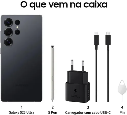 Vista 4 de Samsung Galaxy S25 Ultra 5G 2025 (versión internacional) GSM desbloqueado (T-Mobile) 256 GB de almacenamiento + 12 GB de RAM SM-S938B Qualcomm