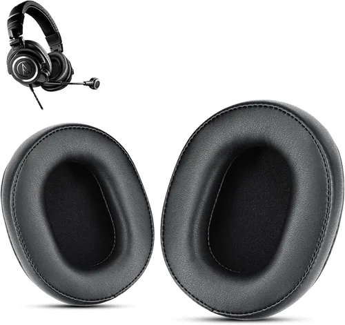 Vista 10 de Almohadillas de repuesto para Audio Technica M50X – Almohadillas de espuma viscoelástica suaves compatibles con ATH M50X M50BT M40X M35 M30
