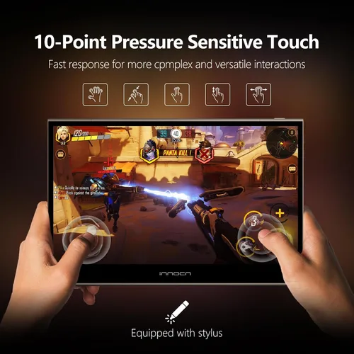 Vista 3 de INNOCN Monitor portátil de 13.3 pulgadas con pantalla táctil 13Q1F OLED 1080P FHD USB C, HDMI con batería para laptop, PC, Xbox, Mac, PS5