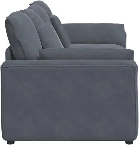 Vista 6 de vidaXL Sofá modular gris oscuro, sofá modular de terciopelo con cojines para sala de estar, sala de estar, 88.2 pulgadas de ancho, marco de metal