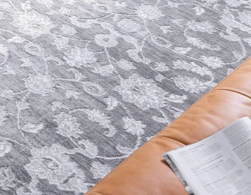 Vista 6 de Unique Loom Boston Collection - Alfombra rectangular de 2 x 3 pies y 1 pulgada, color gris y marfil