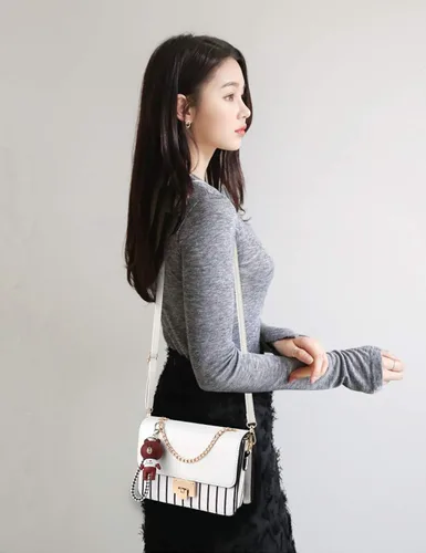 Vista 3 de Bolso cruzado de hombro para mujer bolsos pequeños de cuero bolsos de moda