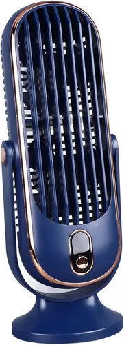 Vista 4 de Ventilador oscilante de mesa de torre de 5 engranajes con flujo de aire turboalimentado, silencioso y desmontable para el hogar, oficina, espacios