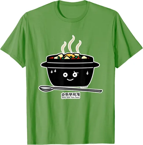 Vista 16 de Sopa coreana de guiso de tofu suave picante Sundubu jjigae huevo caliente, gris, S Negro