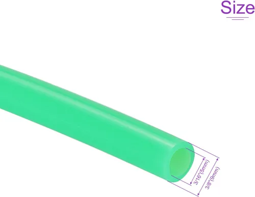 Vista 3 de DMiotech 0.079 in ID 0.157 in OD 10 pies tubo de silicona verde industrial tubo de silicona para bomba de aire de agua