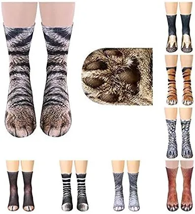 Vista 5 de Calcetines de pata de animales, calcetines divertidos para mujer, calcetines divertidos para hombres, regalos de broma para adultos