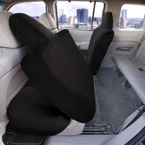 Vista 37 de FH Group Tres filas de 7 plazas, fundas de asiento modernistas de alta calidad, se adaptan a la mayoría de automóviles, camiones, SUV y camionetas