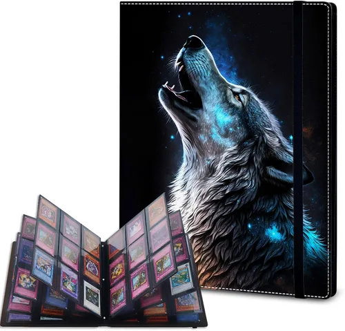 Vista 28 de Carpeta de tarjetas – Carpeta de 9 bolsillos para tarjetas intercambiables, carpeta de cuero de 360 bolsillos de carga lateral para MTG, TCG Bandera