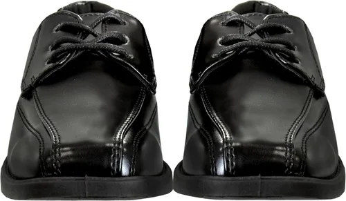 Vista 3 de French Toast Zapatos de vestir para niños - Zapatos formales de vestir casuales Oxford clásicos con cordones - Negro
