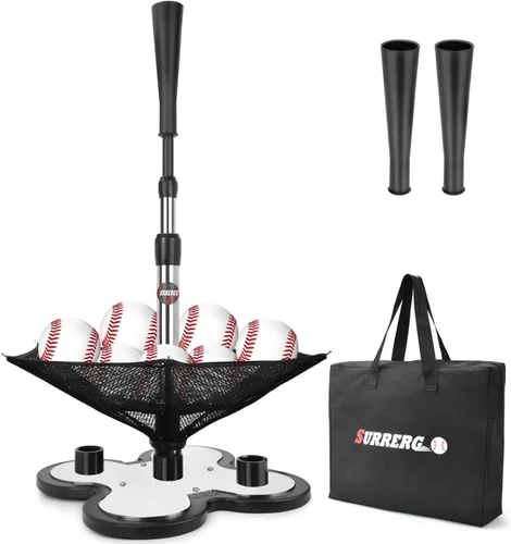 Vista 8 de Camiseta de béisbol portátil de béisbol y sóftbol resistente, base de peso pesado de 10 libras. Camiseta de golpeo profesional para béisbol/softbol.