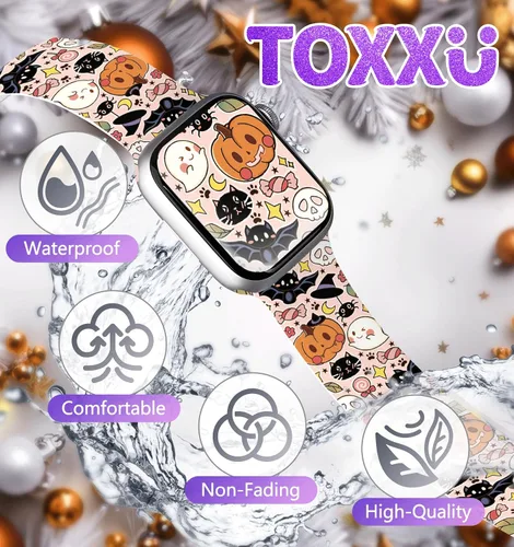 Vista 2 de Banda de Reloj para Festividades Compatible con Apple Watch Series 11 10 9 8 7 6 5 4 3 Ultra SE para Mujeres y Hombres, Elegante y Divertida Banda