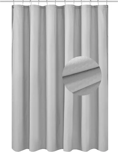 Vista 18 de Barossa Design - Cortina de ducha de tela impermeable para cabina de microfibra de calidad hotelera, 32" de ancho x 72" de alto, lavable a máquina
