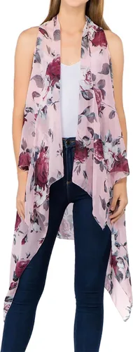 Vista 8 de Scarfand's - Chaleco de cárdigan largo para mujer, ligero, sin mangas, con parte delantera abierta