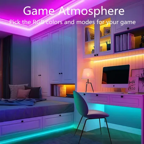 Vista 3 de Cuerda de luces de neón de 20 pies, cuerda de luces LED flexible con aplicación/control remoto, múltiples modos de luces de cuerda, IP65 impermeable