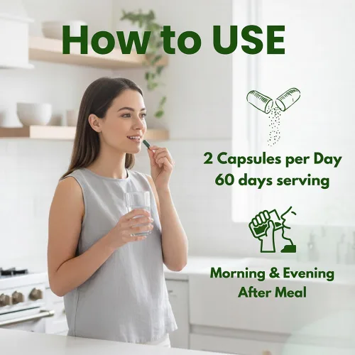 Vista 3 de Cápsula de Moringa de 1000 mg (120 cápsulas), cápsulas de polvo de moringa hechas de polvo de hoja de moringa orgánica Nutrición integral sin OMG