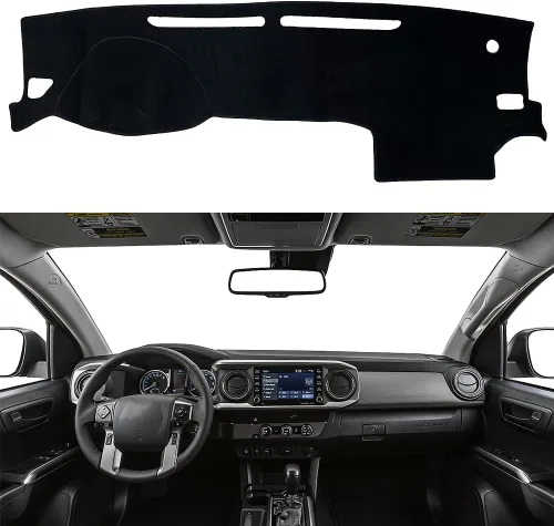 Vista 11 de Cubierta de salpicadero para salpicadero, alfombra personalizada para Toyota RAV4 2013 2014 2015 2016 2017 2018 Accesorios antideslizante protector