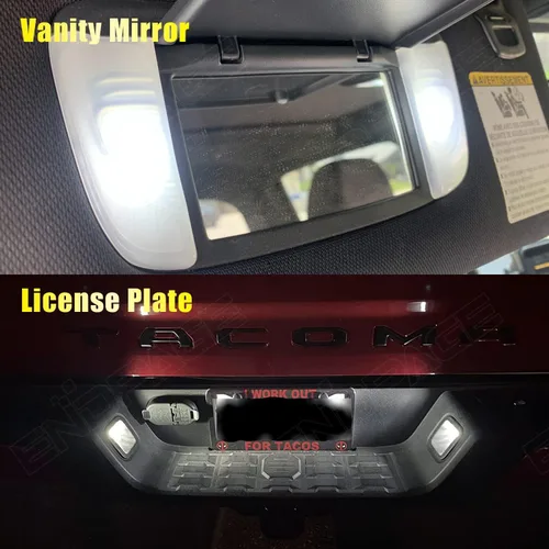 Vista 5 de Kit de Luz Interior LED Blanco de 10 Piezas para Tacoma para Toyota Tacoma 2005 2006 2007 2008 2009 2010 2011 2012 2013 2014 2015 2016 2017 2018