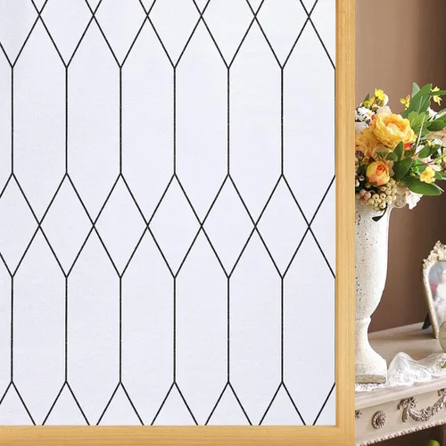 Vista 14 de Windimiley Película de Privacidad para Ventana con Bloqueo Total, Película de Ventana de Vidrio Manchado Control de Calor UV, Película Decorativa