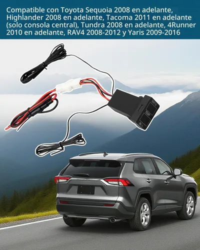 Vista 4 de Termómetro de Temperatura de Coche de Pantalla Dual Interna y Externa Compatible con Toyota Sequoia Tundra Tacoma 4Runner RAV4 Corolla, etc.