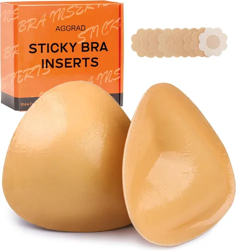 Vista 11 de Almohadillas de Sujetador Adhesivas de Doble Cara Insertos Volumen Ultra Instantáneo Push Up Sujetador Adhesivo para Mujeres Trajes de Baño Bikinis