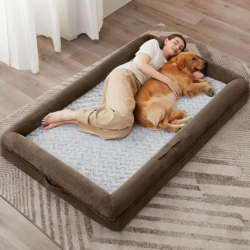 Vista 20 de WNPETHOME Cama extragrande XL para perro, sofá lavable para perro con funda impermeable extraíble, sofá cama grande ortopédica para mascotas