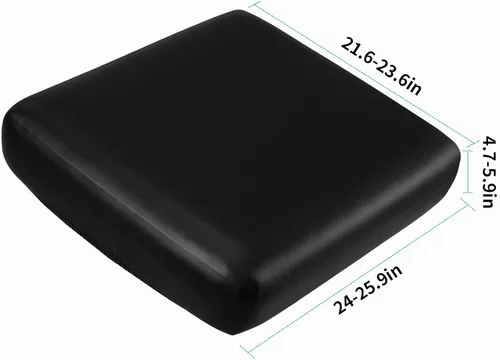 Vista 7 de YISUN - Funda de cojín de cuero PU para sofá, fundas de cojín elásticas impermeables para sofá, fundas de asiento de silla de RV de cuero sintético