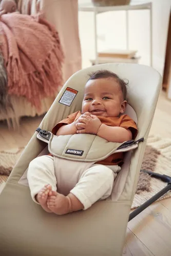 Vista 5 de BabyBjörn Bouncer Balance Soft, Algodón, Caqui/Beige Khaki/Beige