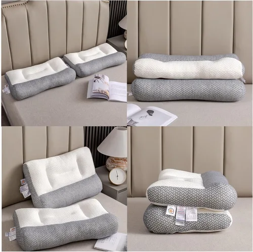 Vista 4 de Almohada súper ergonómica, almohada cervical para aliviar el dolor de dormir, diseño de ranura para las orejas, almohada cervical para todas